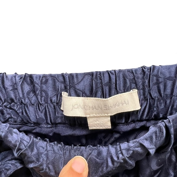 Jonathan Simkhai Blue Silk Cargo Pants Size XS - Picture 3 of 7